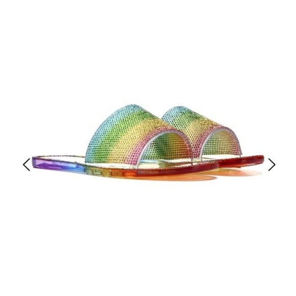 Steve Madden Shoes - Steve Madden Jacelyn rainbow rhinestones jelly slides slip on sandals shoes
